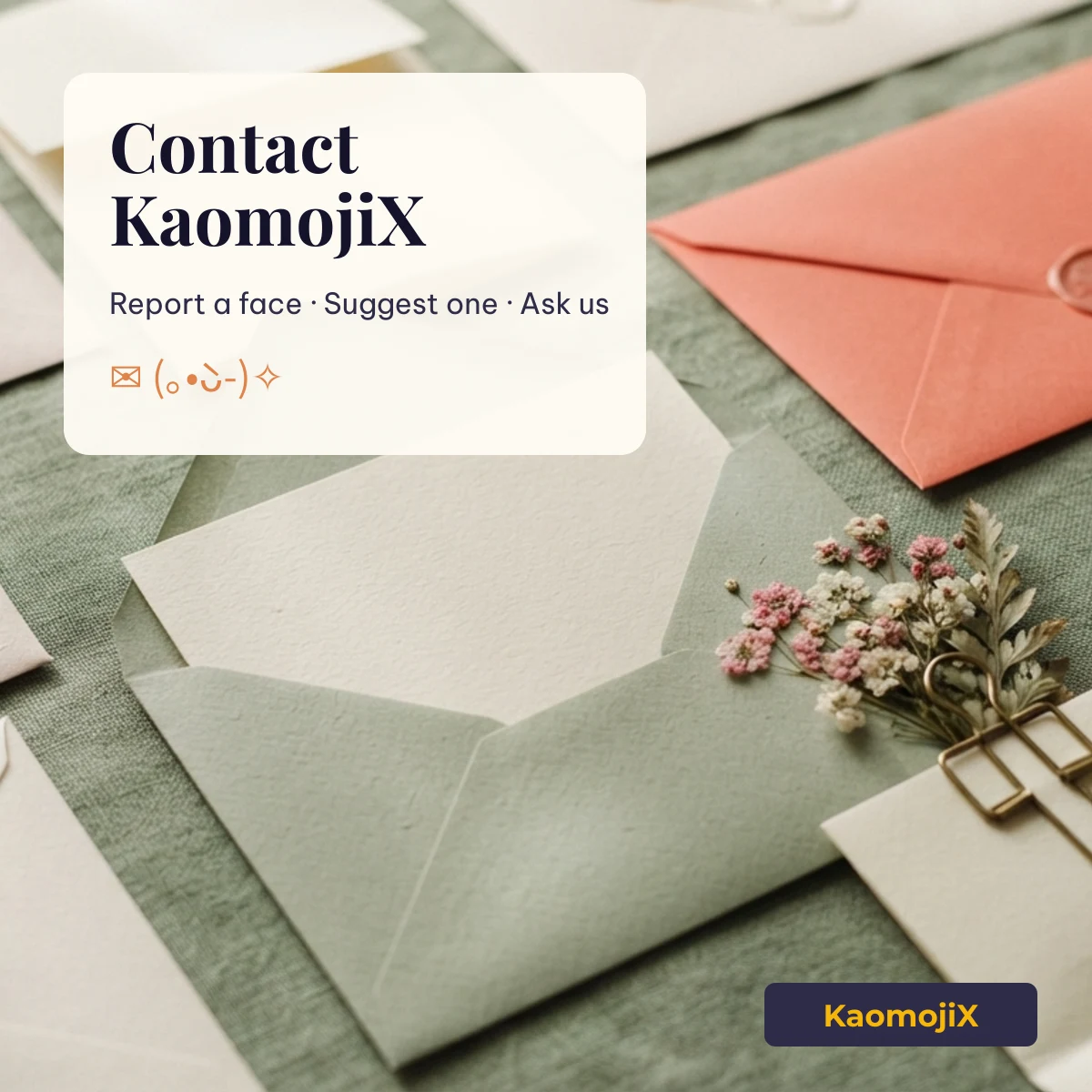 Contact KaomojiX to report or suggest a kaomoji